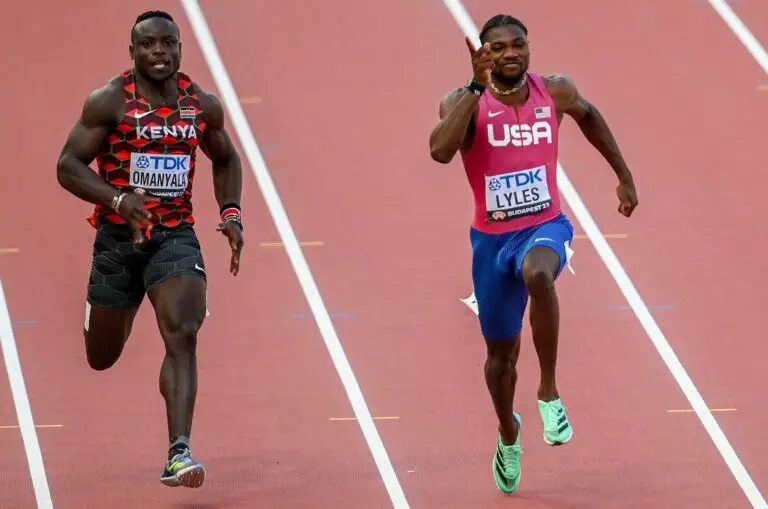 Ferdinand Omanyala at the Budapest World Championships