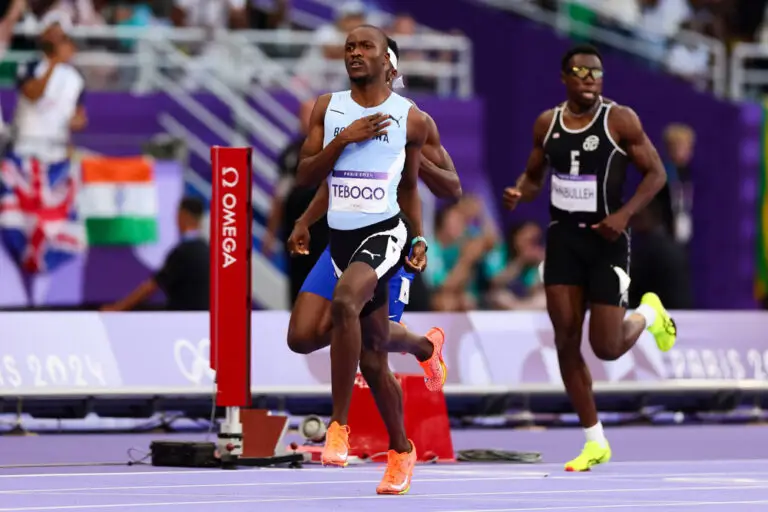 Letsile Tebogo at the Paris, Olympics